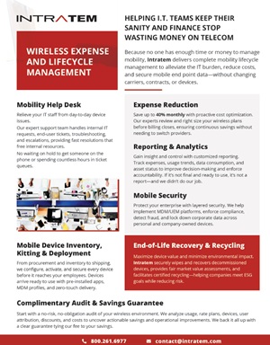 Wireless Expense and Lifecycle Management