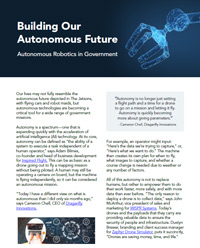 Building Our Autonomous Future: Autonomous Robotics in Government