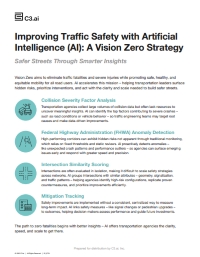 Improving Traffic Safety with Artificial Intelligence (AI): A Vision Zero