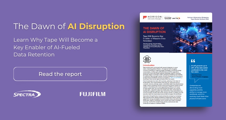 The Dawn of AI Disruption: Learn why tape will become a key enabler of AI-fueled data retention