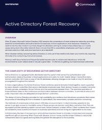Active Directory Forest Recovery