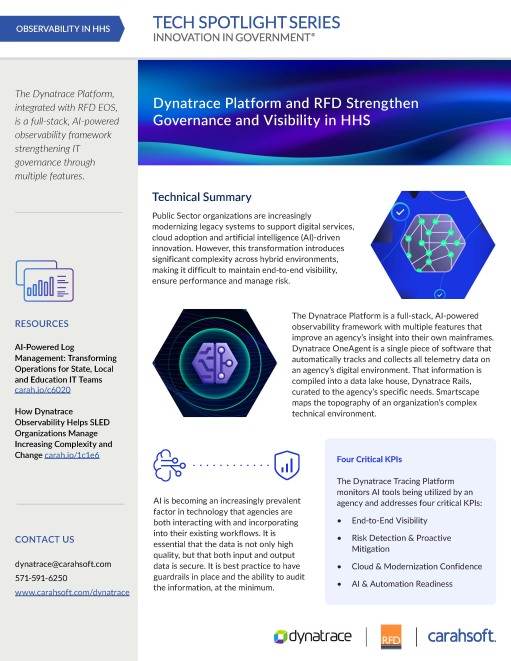Tech Spotlight Dynatrace HHS Graphic