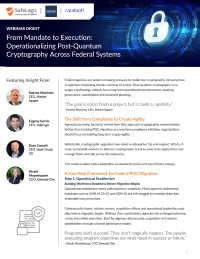 From Mandate to Execution: Operationalizing Post-Quantum Cryptography Across Federal Systems