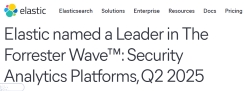 Elastic named a Leader in The Forrester Wave™: Security Analytics Platforms, Q2 2025