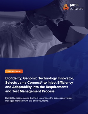 Biofidelity Selects Jama Connect® to Streamline Requirements and Test Management