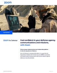 Zoom for Defense - Feel Confident in your Defense Agency Communications and Missions, With Zoom