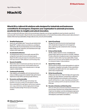 Top 10 Reasons to Choose Hitachi iQ