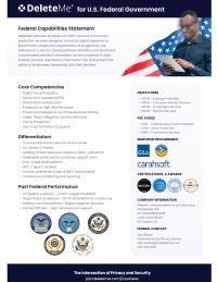 DeleteMe Federal Capabilities Statement