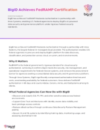 BigID FedRamp Executive Brief