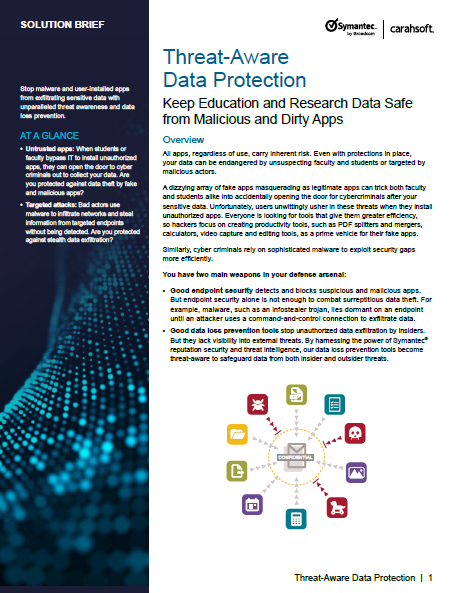 Broadcom Solution Brief Threat Aware Data Protection