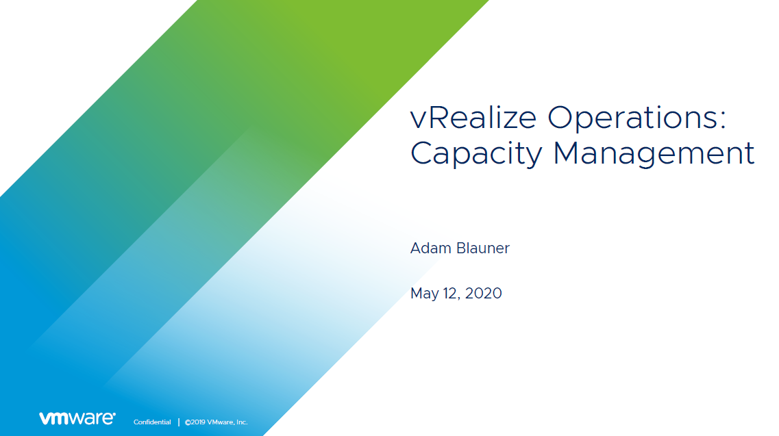 VMware vRealize capacity planning banner