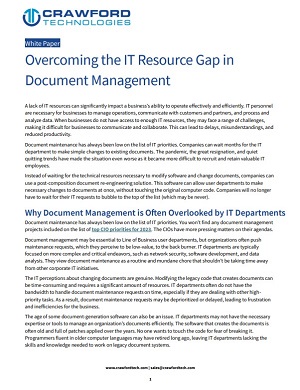 Overcoming the IT Resource Gap in Document Management