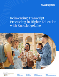 Reinventing Transcript Processing in Higher Education with KnowledgeLake