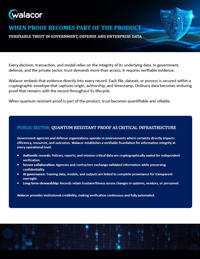 Quantum Resistant Proof as Critical Infrastructure