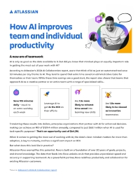 How AI Improves Team and Individual Productivity