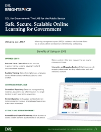 D2L for Government: The LMS for the Public Sector Safe, Secure, Scalable Online Learning for Government