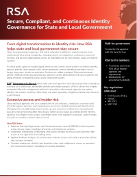 Secure, Compliant, and Continuous Identity Governance for State and Local Government
