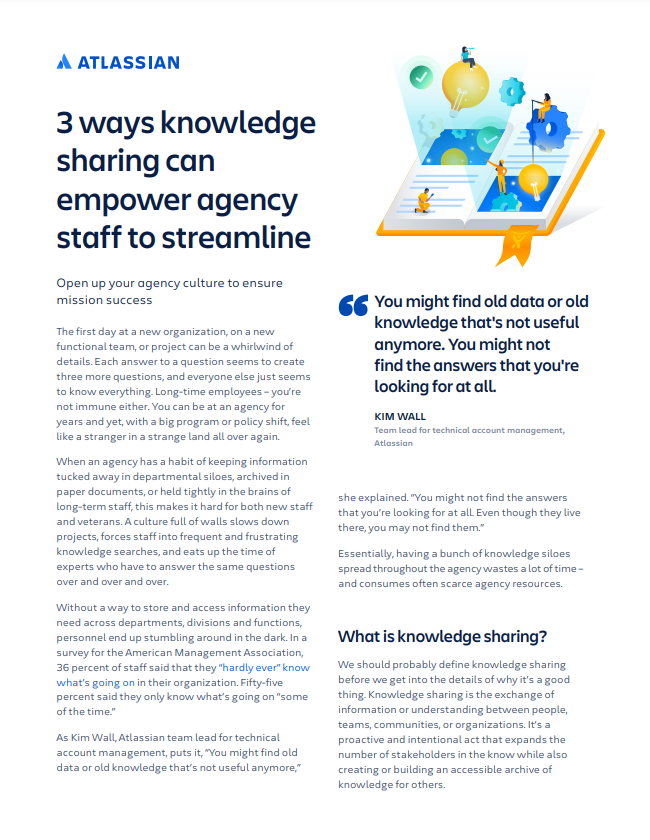 3 Ways Knowledge Sharing Can Empower Agency Staff to Streamline