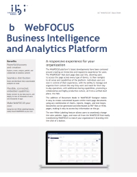 ibi WebFOCUS Business Intelligence and Analytics Platform