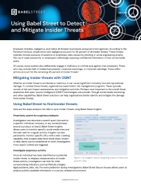 Using Babel Street to Detect and Mitigate Insider Threats