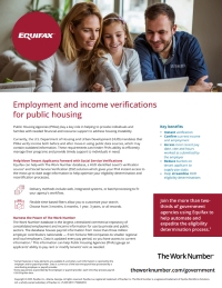 Income and Employment Verifications (SSV) for Public Housing