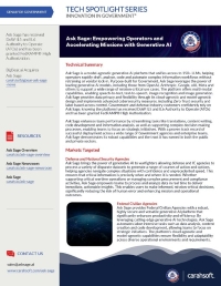 Ask Sage: Empowering Operators and Accelerating Missions with Generative AI