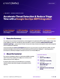 Accelerate Threat Detection & Reduce Triage Time with a Google SecOps SIEM Integration