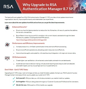 Why Upgrade to RSA Authentication Manager 8.7 SP2?