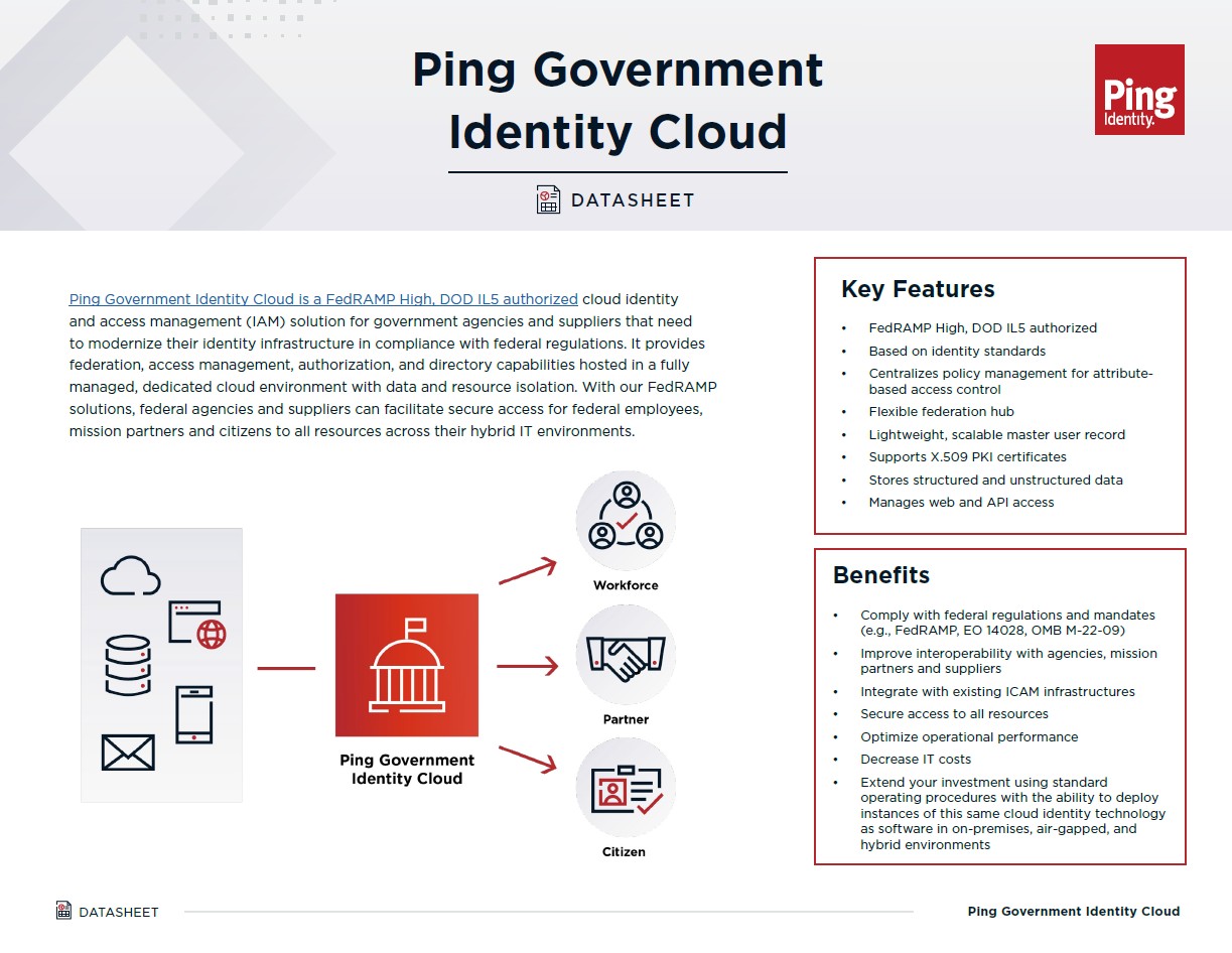 Ping Government Identity Cloud