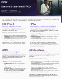 Rev Security Statement and FAQ