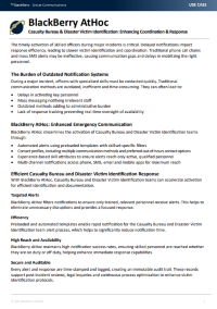 BlackBerry AtHoc: Casualty Bureau & Disaster Victim Identification: Enhancing Coordination & Response