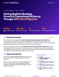 Driving RegTech Business Growth & Operational Efficiency Through AWS Cloud Migration
