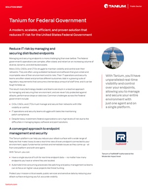 Tanium for Federal Government