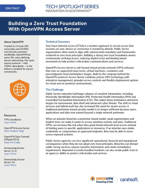 Tech Spotlight OpenVPN Access Server Graphic