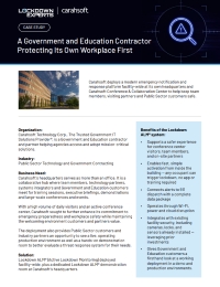 A Government and Education Contractor Protecting Its Own Workplace First