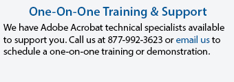 Acrobat One On One Training and Support