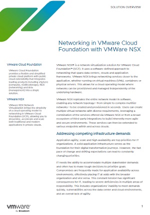 Networking in VMware Cloud Foundation with VMware NSX