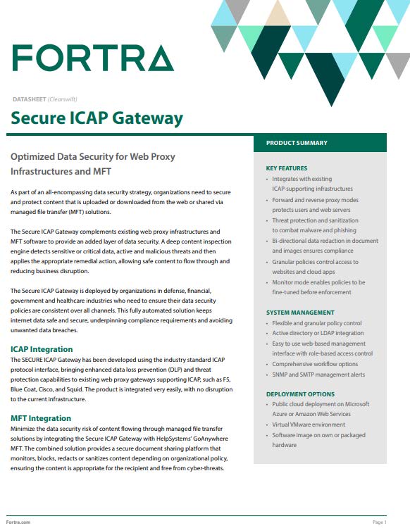 Secure ICAP Gateway