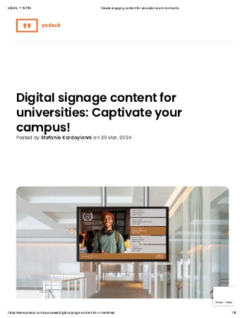 Digital Signage Content for Universities: Captivate your campus!