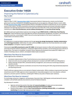 Executive Order 14028: Improving the Nation’s Cybersecurity