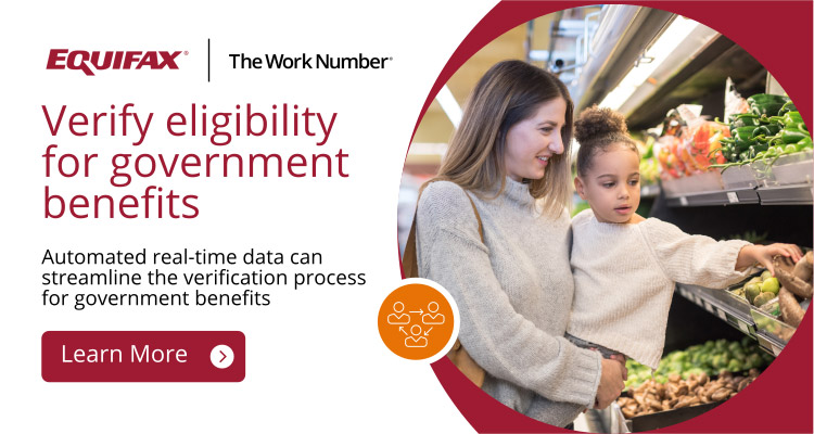 Verify eligibility for government benefits