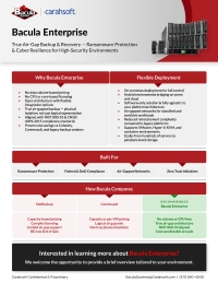 Bacula Enterprise One-Pager