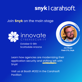 Join Snyk on the main stage at Innovate Cybersecurity