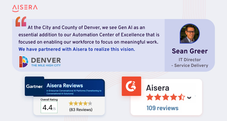 Sean Greer quoted At the City and County of Denver, we see Gen AI as an essential addition to our Automation Center of Excellence.