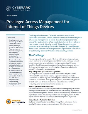 Privileged Access Management for Internet of Things Devices