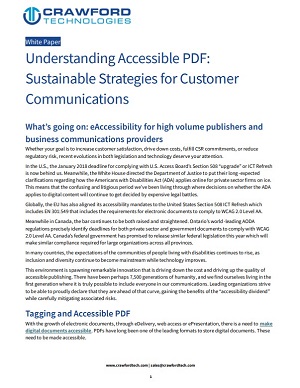 Understanding Accessible PDF: Sustainable Strategies for Customer Communications