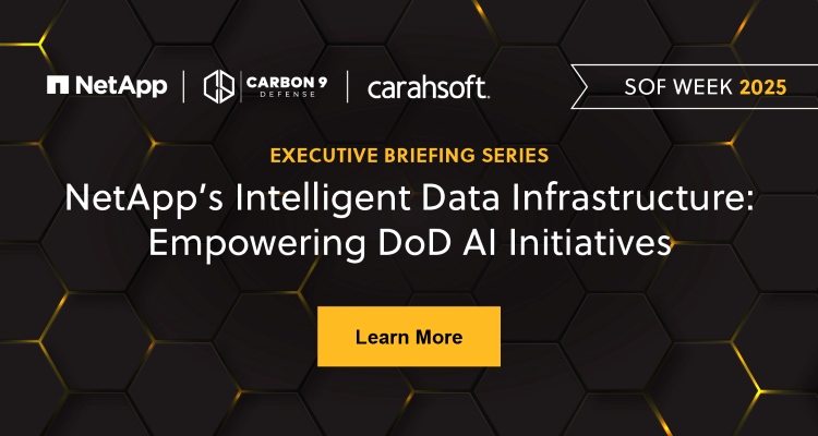 NetApp's Intelligent Data Infrastructure: Empowering DoD AI Initiatives Event Banner