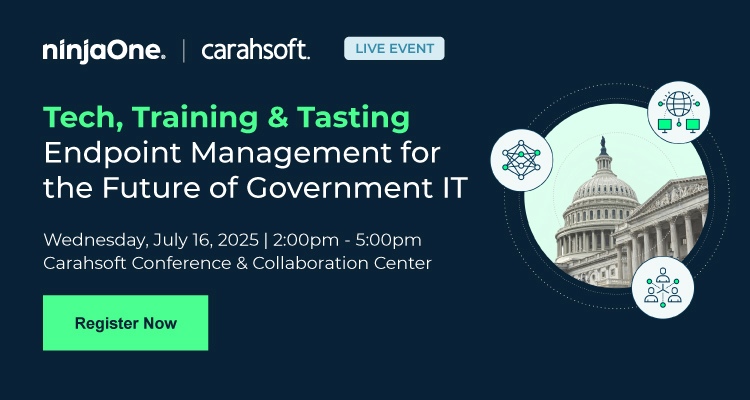 Tech, Training & Tasting: Endpoint Management for the Future of Government IT Event Banner