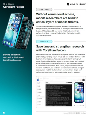 At-a-Glance Corellium Falcon
