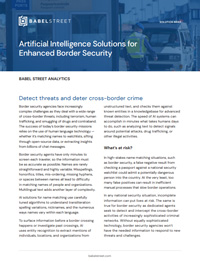 Artificial Intelligence Solutions for Enhanced Border Security